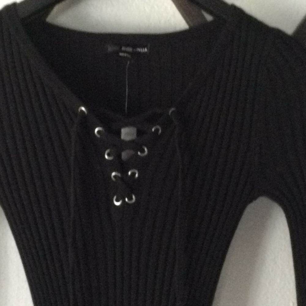 Aqua Women’s Ribbed Knit Dress New With Tags - Picture 2 of 3